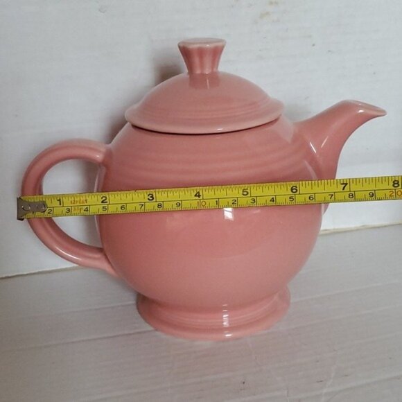 Fiestaware Fiesta 44 Oz Covered Ceramic Teapot Dish Container Pitcher Peony Pink - Picture 6 of 16